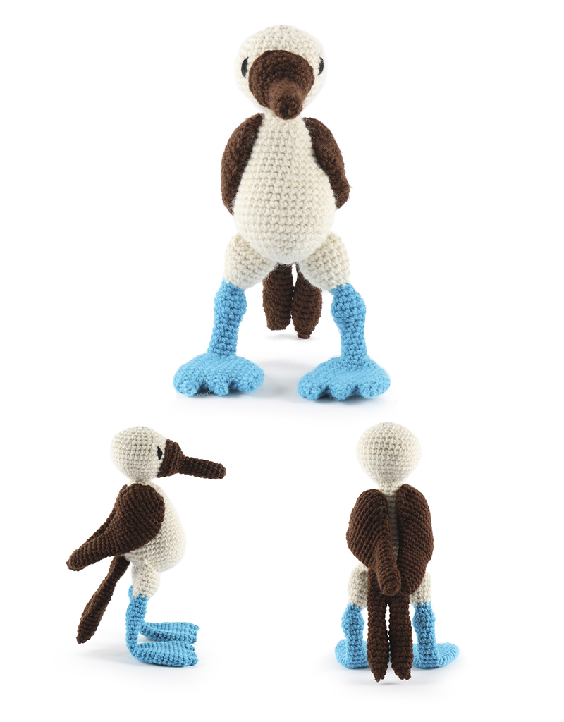 toft ed's animal vince the blue-footed booby amigurumi crochet